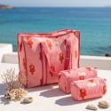 Mediterranean Lobster Collection – Quilted Tote Bag + Toiletry Bags