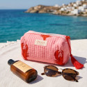 Mediterranean Lobster Collection – Quilted Tote Bag + Toiletry Bags