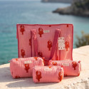 Mediterranean Lobster Collection – Quilted Tote Bag + Toiletry Bags