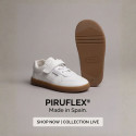 Piruflex Barefoot School Sneakers in White | Made in Spain