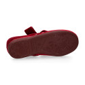 Burgundy Velvet Mary Jane with Bow | Made in Spain