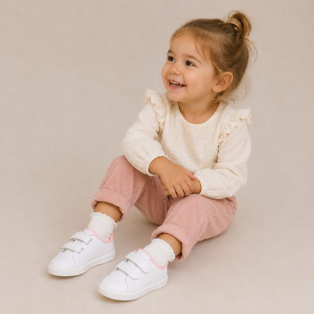Deportivo niño peques sin cordones en piel lavable.