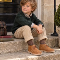 Suede Leather Safari boots with laces.