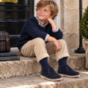 Suede Leather Safari boots with laces.