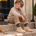 Suede Leather Safari boots with laces.