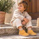 Suede Leather Safari boots laceless.