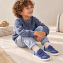 Okaa Flex casual respectful Sneaker shoes in cotton canvas.