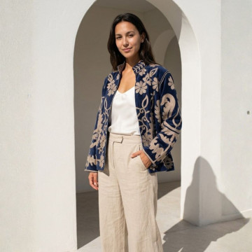 Chaqueta de Terciopelo Bordada Mujer – Edición Limitada