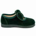 Girls’ Velvet Mary Jane Shoes with Bow & Hook-and-Loop Fastening | Sizes 18-26