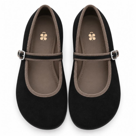 Women’s Barefoot Mary Jane Shoes – Black | OKAA FLEX