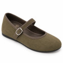 Women’s Barefoot Mary Jane Shoes – Olive Green | OKAA FLEX
