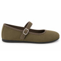 Women’s Barefoot Mary Jane Shoes – Olive Green | OKAA FLEX