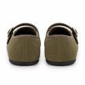 Women’s Barefoot Mary Jane Shoes – Olive Green | OKAA FLEX