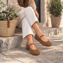 Women’s Barefoot Mary Jane Shoes – Camel | OKAA FLEX