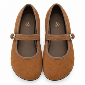 Women’s Barefoot Mary Jane Shoes – Camel | OKAA FLEX