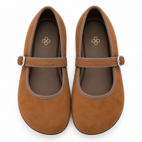 Women’s Barefoot Mary Jane Shoes – Camel | OKAA FLEX