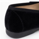 Black Velvet Mary Jane Shoes with Hook-and-Loop Fastening | Made in Spain