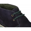 Suede leather kids safari boots with shoelaces and fake hair lining.